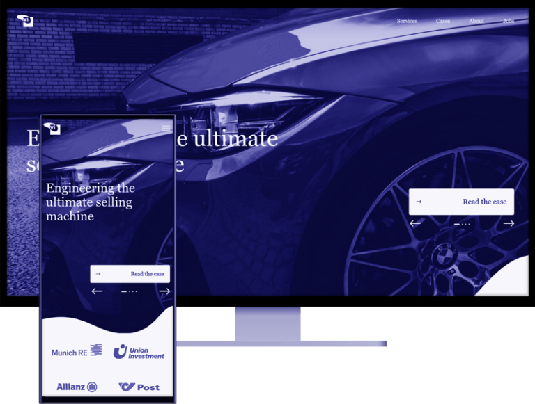Referenz - WordPress Agentur Freiburg für Virtual Identity: Abbildung eines responsiven WordPress-Webdesign auf Desktop und Smartphone