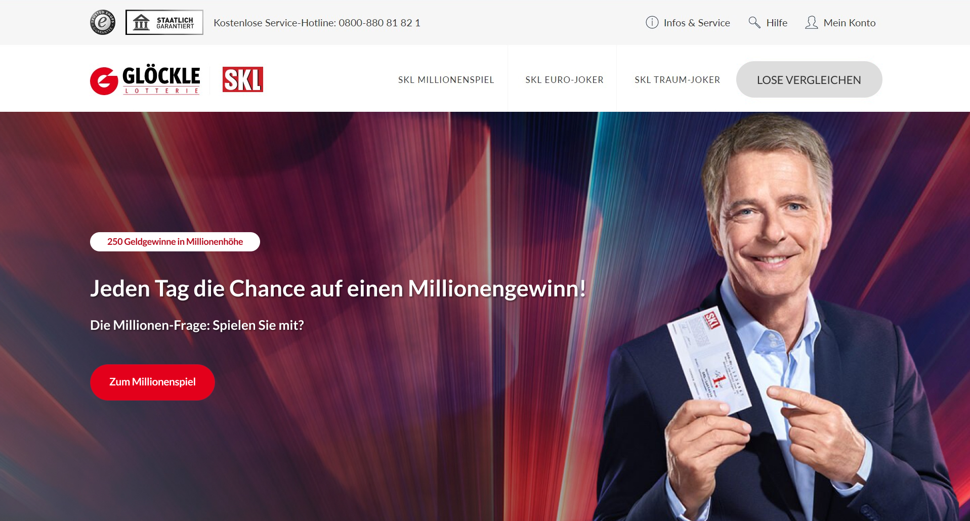 WordPress-Webdesign: Header Bereich der WordPress-Website der Glöckle direct GmbH