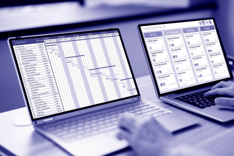 Darstellung der Meilenstein für den geplanten Website-Relaunch n einem Gant-Chart