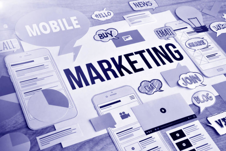 Darstellung verschiedener Werbe-Kanäle für Online-Marketing