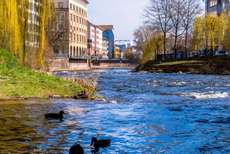 Die blaue Enz in Pforzheim