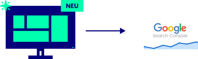 Grafik: Website wird mit Google Search Console verknüpft